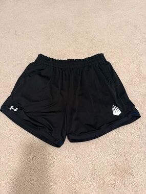 Under Armour Black Shorts with White Logo Accent